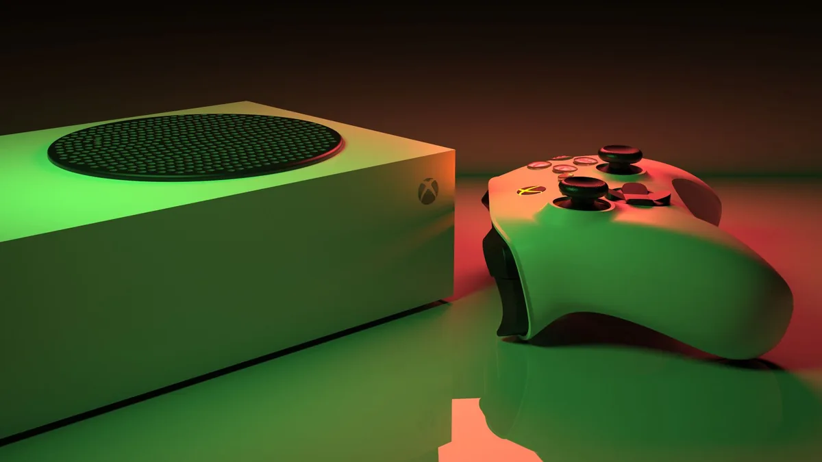 An Xbox Series console and controller.