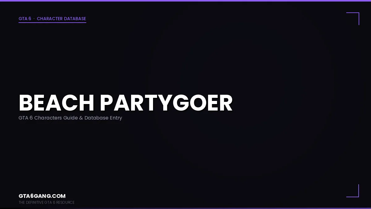 Beach Partygoer character portrait in GTA 6