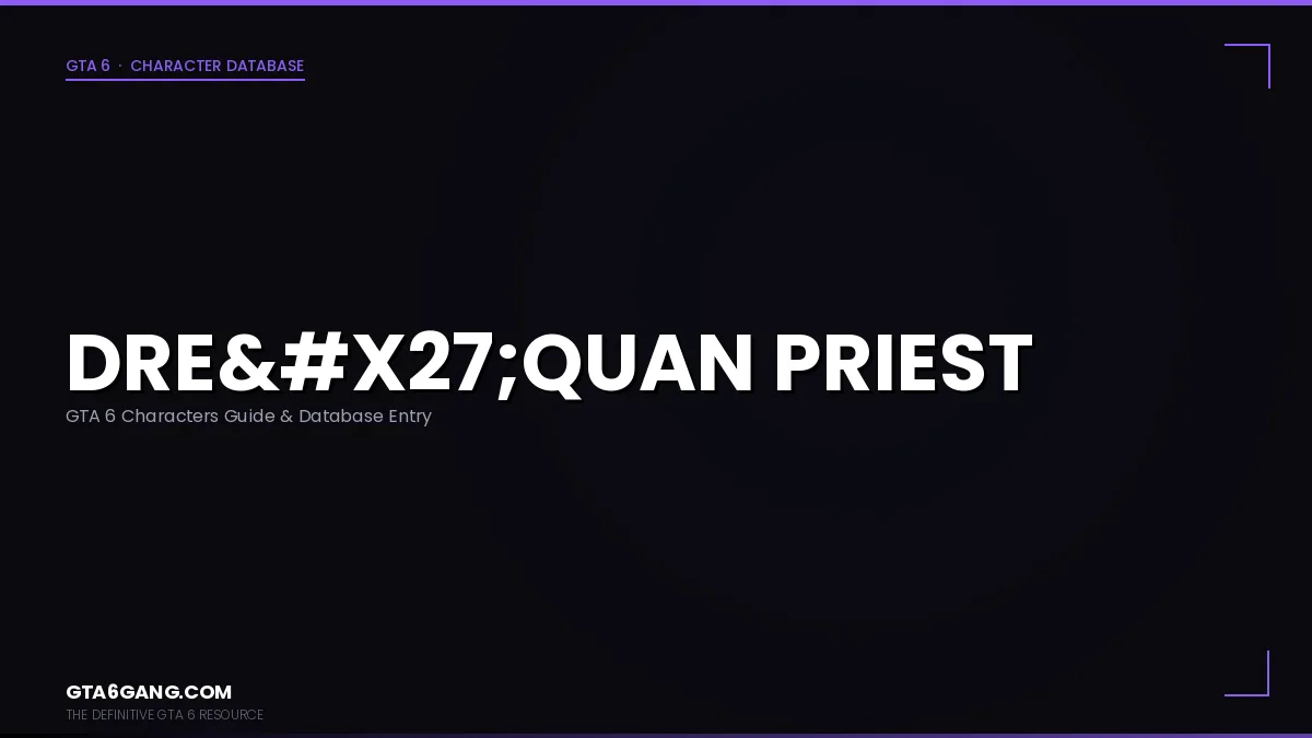 Dre'Quan Priest character portrait in GTA 6