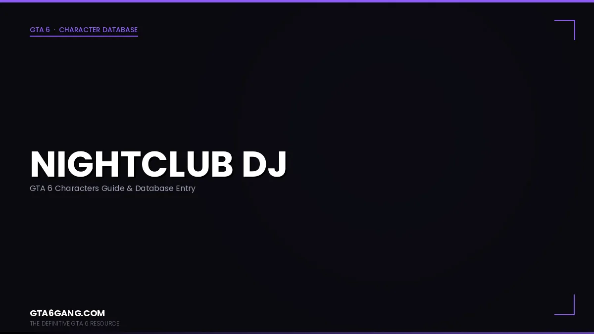 Nightclub DJ character portrait in GTA 6