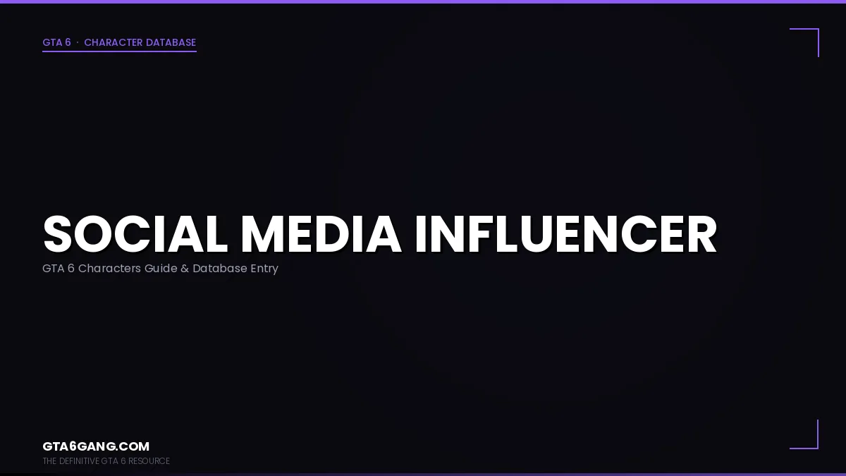 Social Media Influencer character portrait in GTA 6