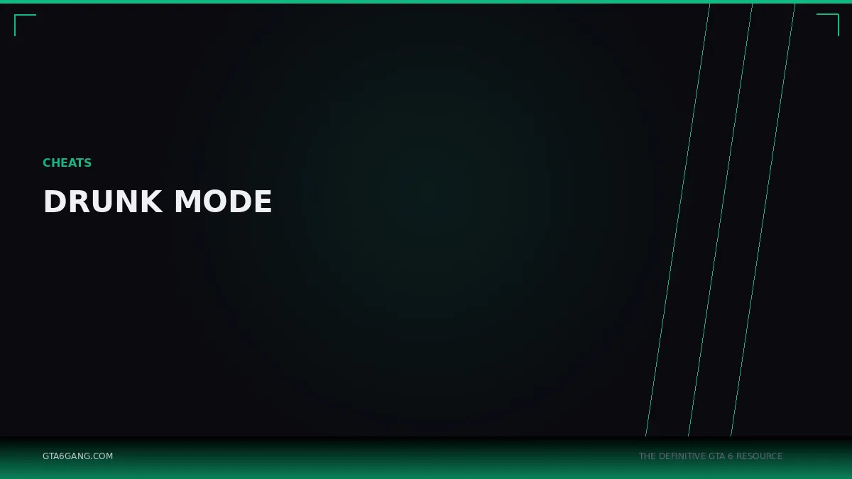Drunk Mode in GTA 6 — Cheats guide