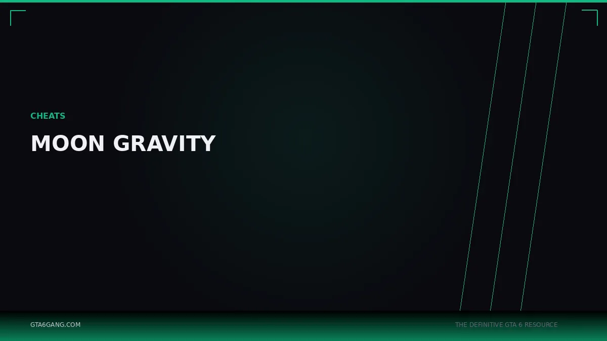 Moon Gravity in GTA 6 — Cheats guide