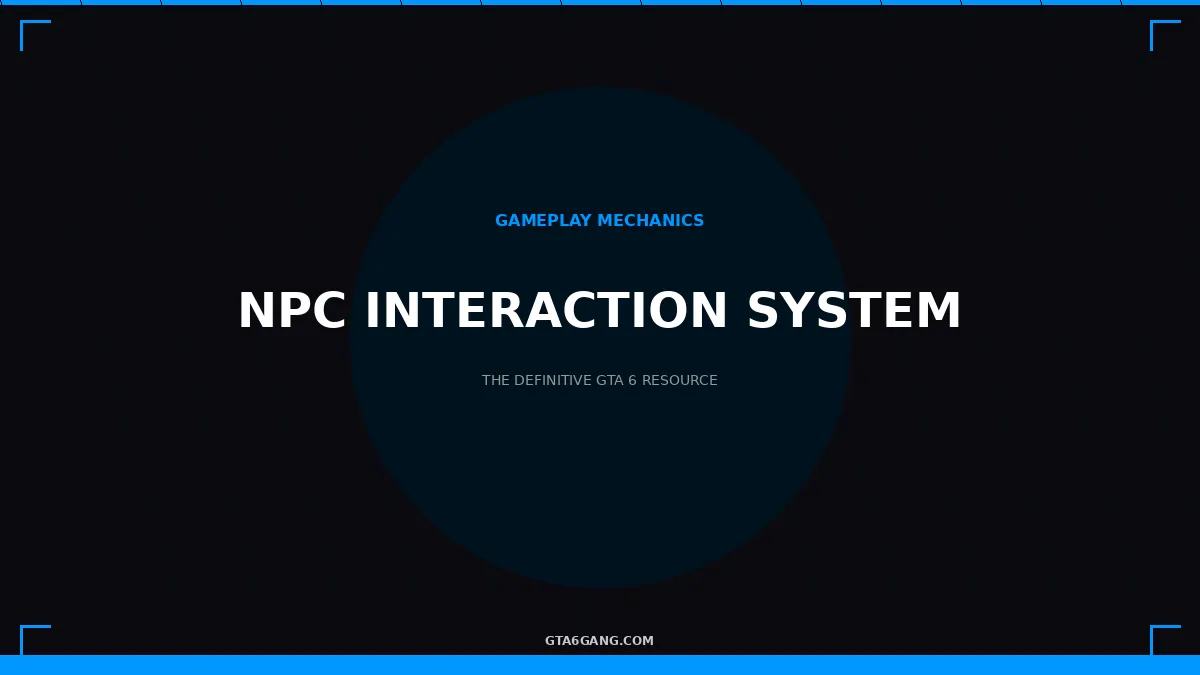 NPC Interaction System in GTA 6