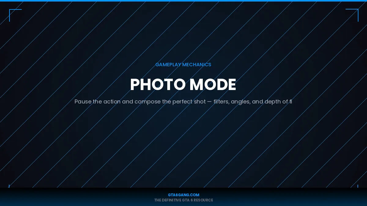 Photo Mode in GTA 6 — Gameplay guide and database entry on GTA6Gang.com