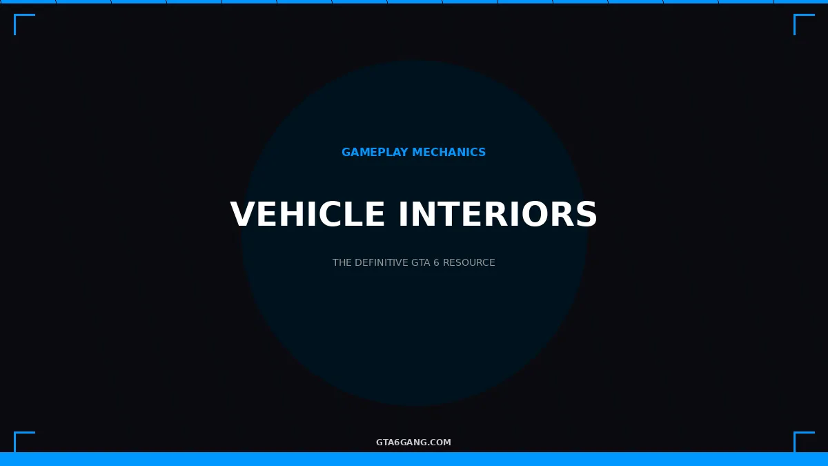 Vehicle Interiors in GTA 6