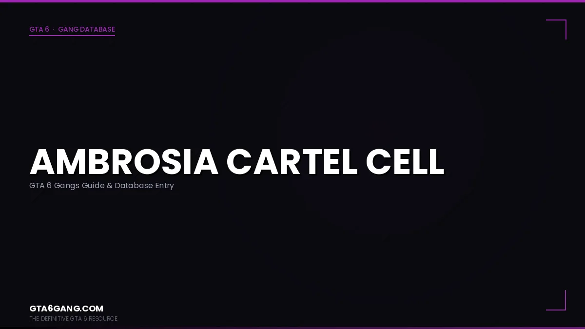 Ambrosia Cartel Cell in GTA 6