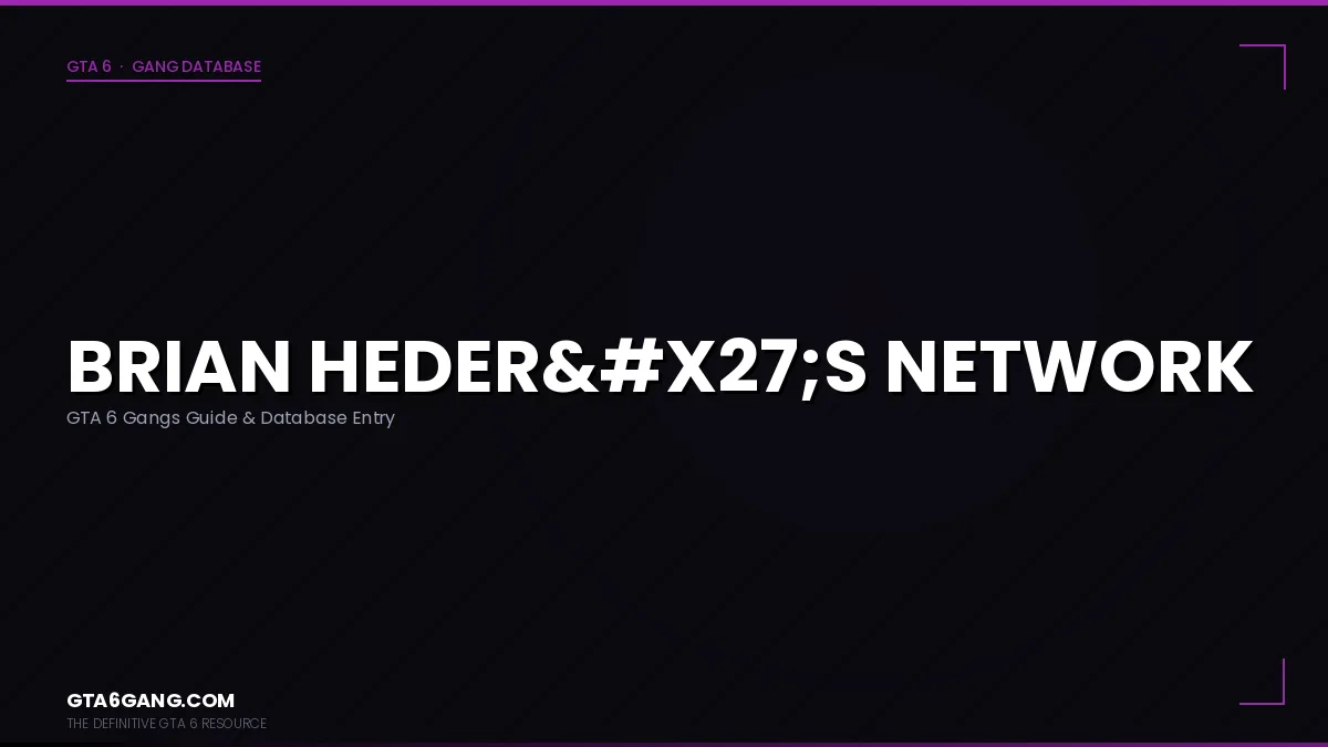 Brian Heder's Network in GTA 6