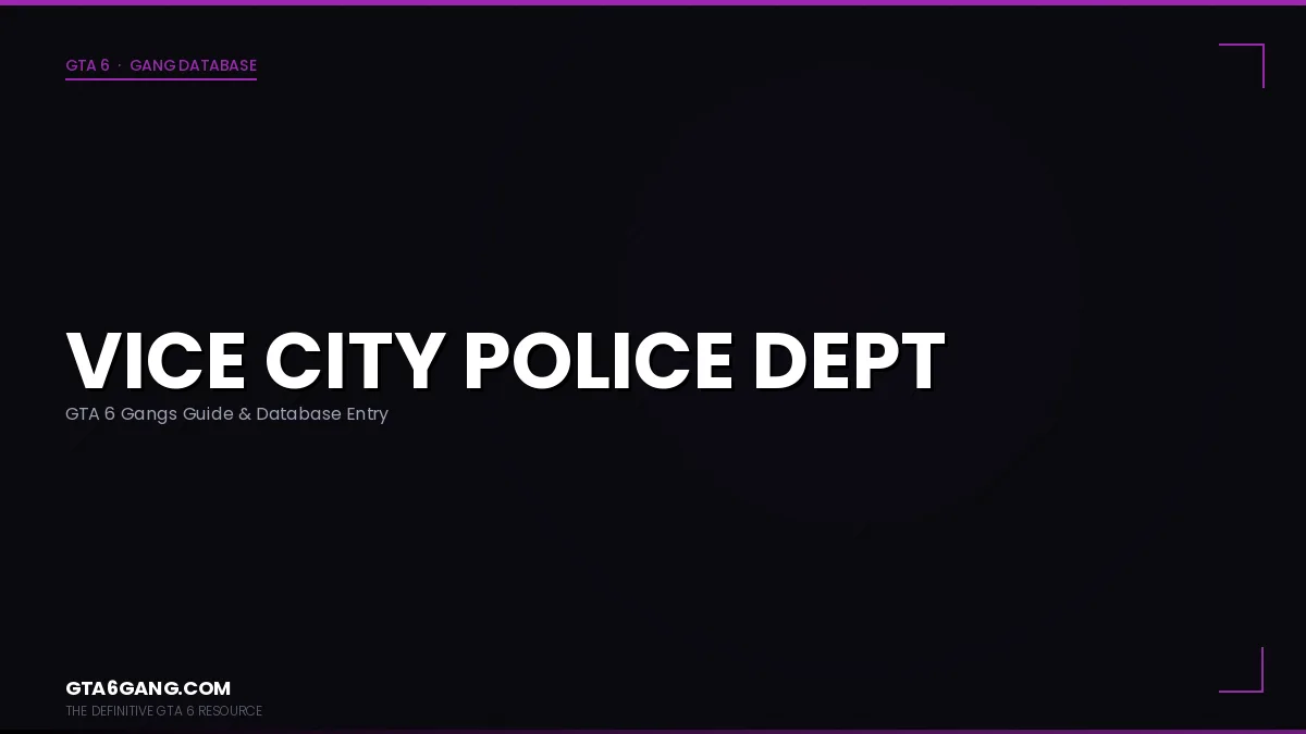 Vice City Police Dept in GTA 6
