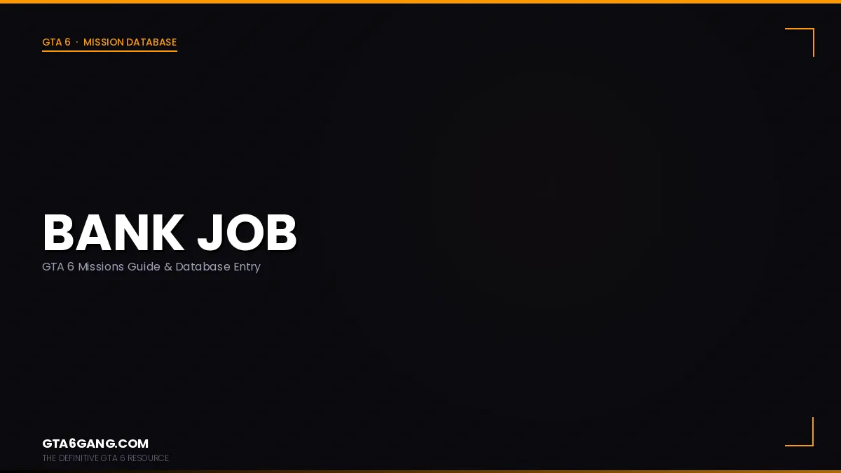 Bank Job in GTA 6