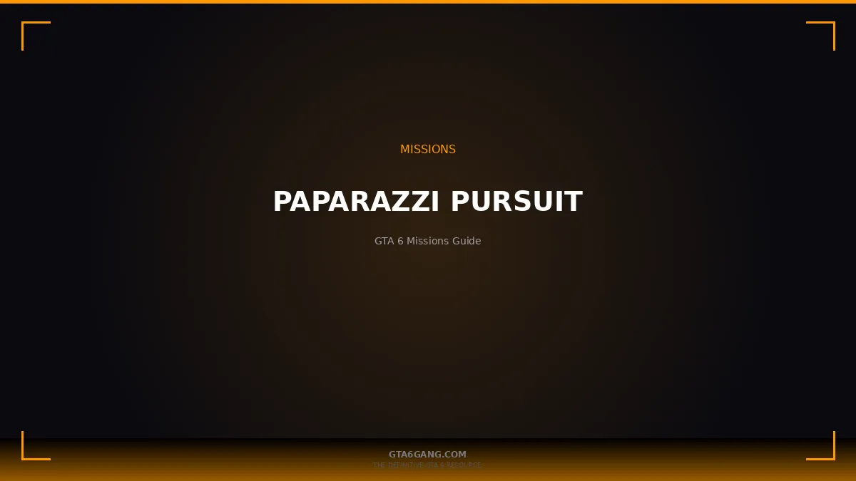 Paparazzi Pursuit mission in GTA 6 on GTA6Gang.com