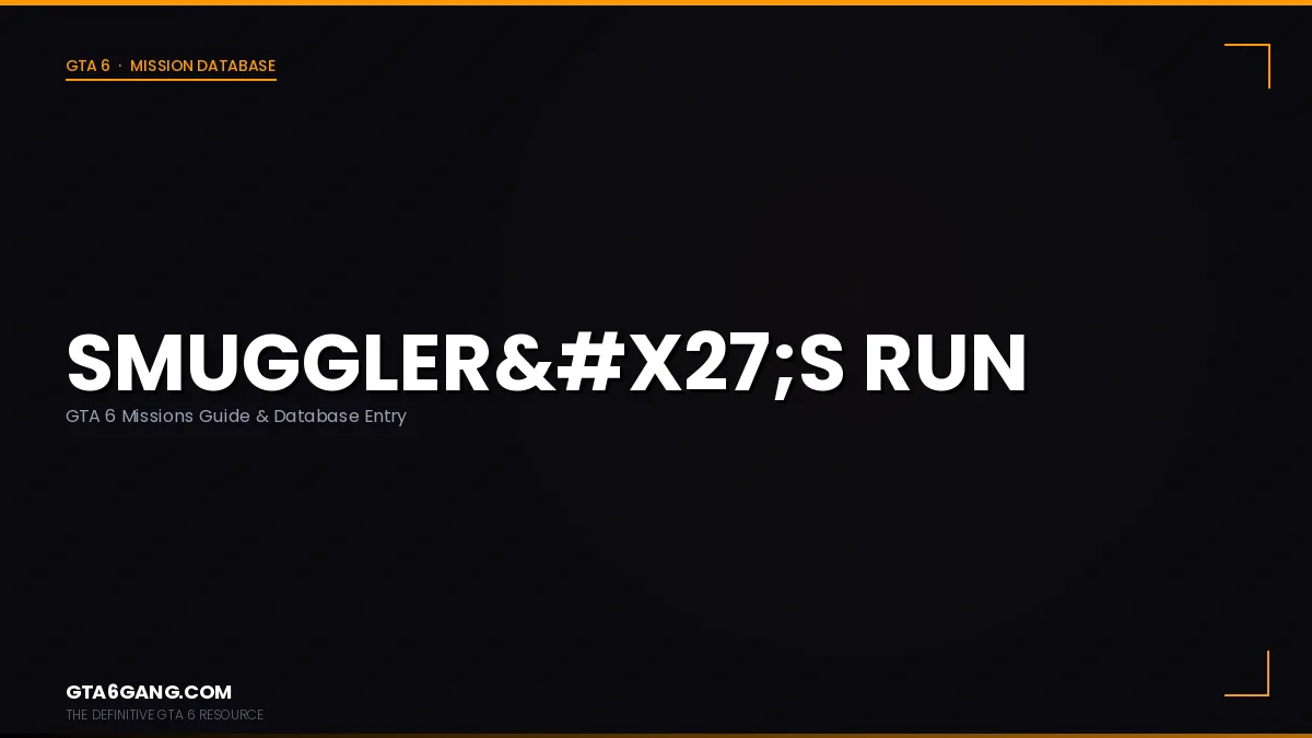 Smuggler's Run mission in GTA 6 on GTA6Gang.com