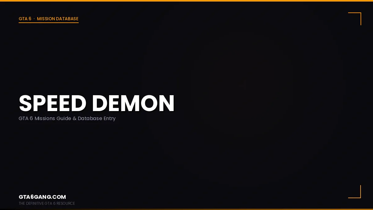 Speed Demon mission in GTA 6 on GTA6Gang.com