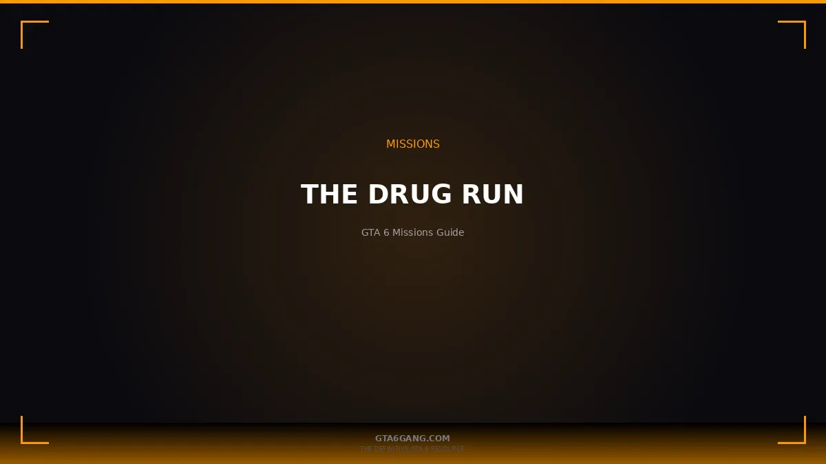 The Drug Run mission in GTA 6 on GTA6Gang.com