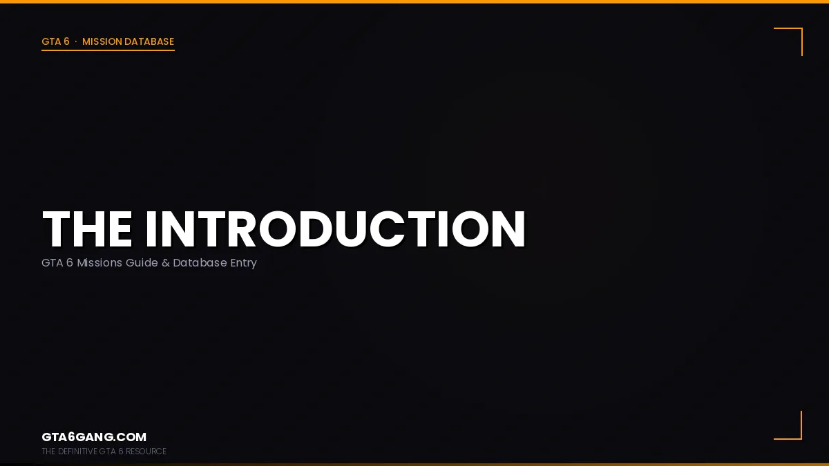 The Introduction mission in GTA 6 on GTA6Gang.com