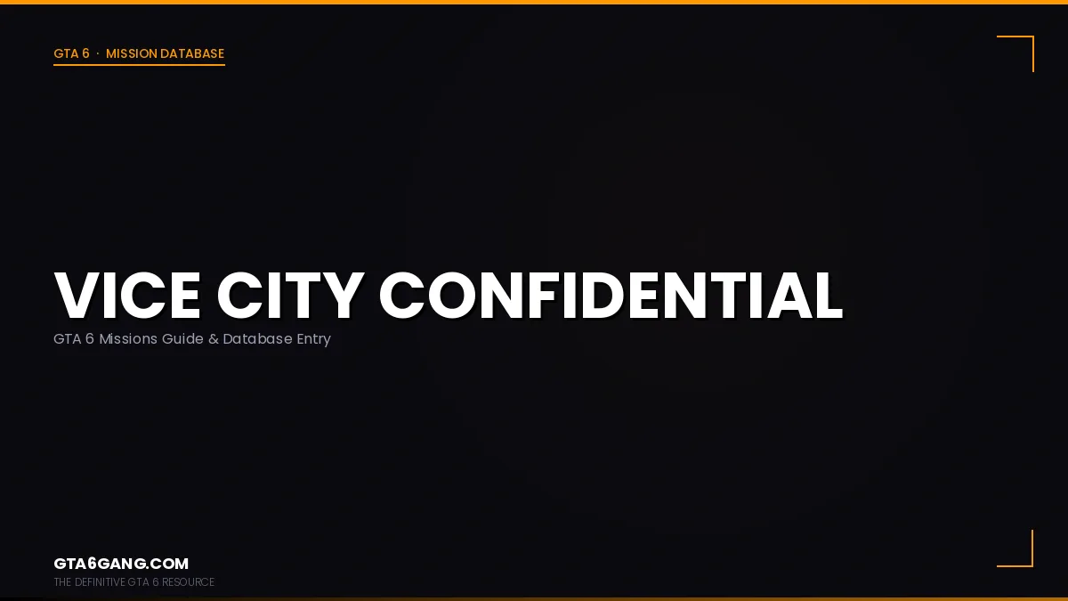 Vice City Confidential mission in GTA 6 on GTA6Gang.com