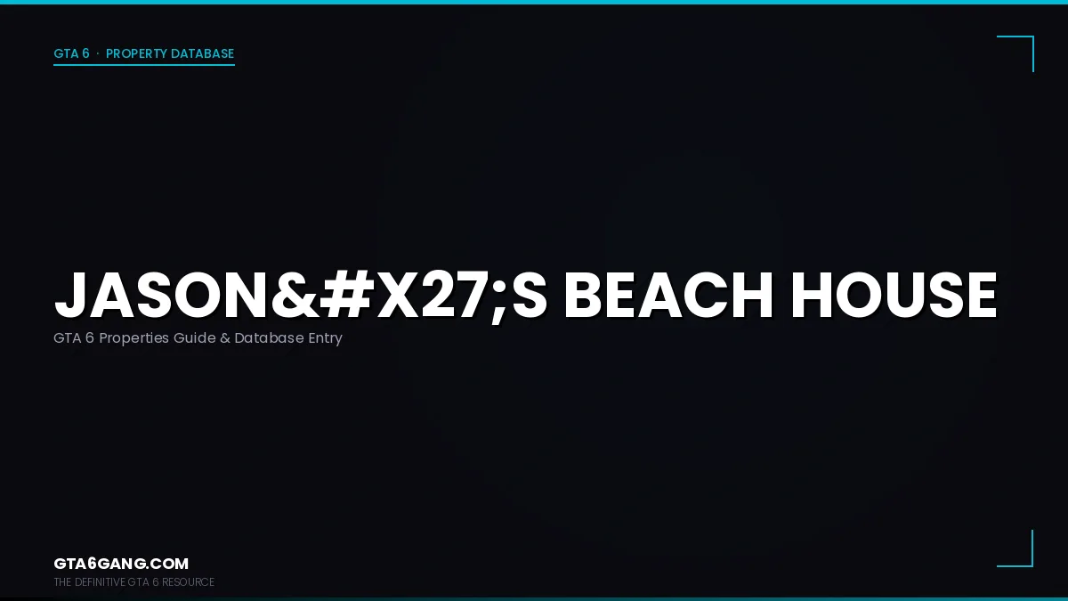 Jasons Beach House in GTA 6 — Properties guide on GTA6Gang.com