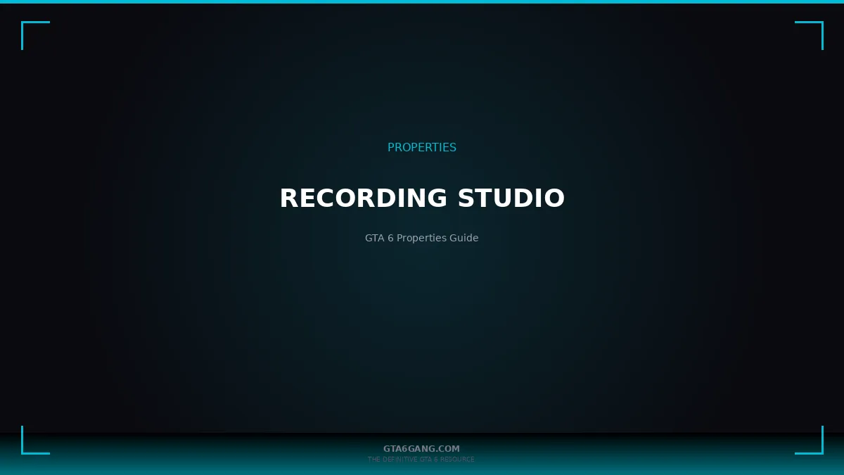 Recording Studio in GTA 6 — Properties guide on GTA6Gang.com