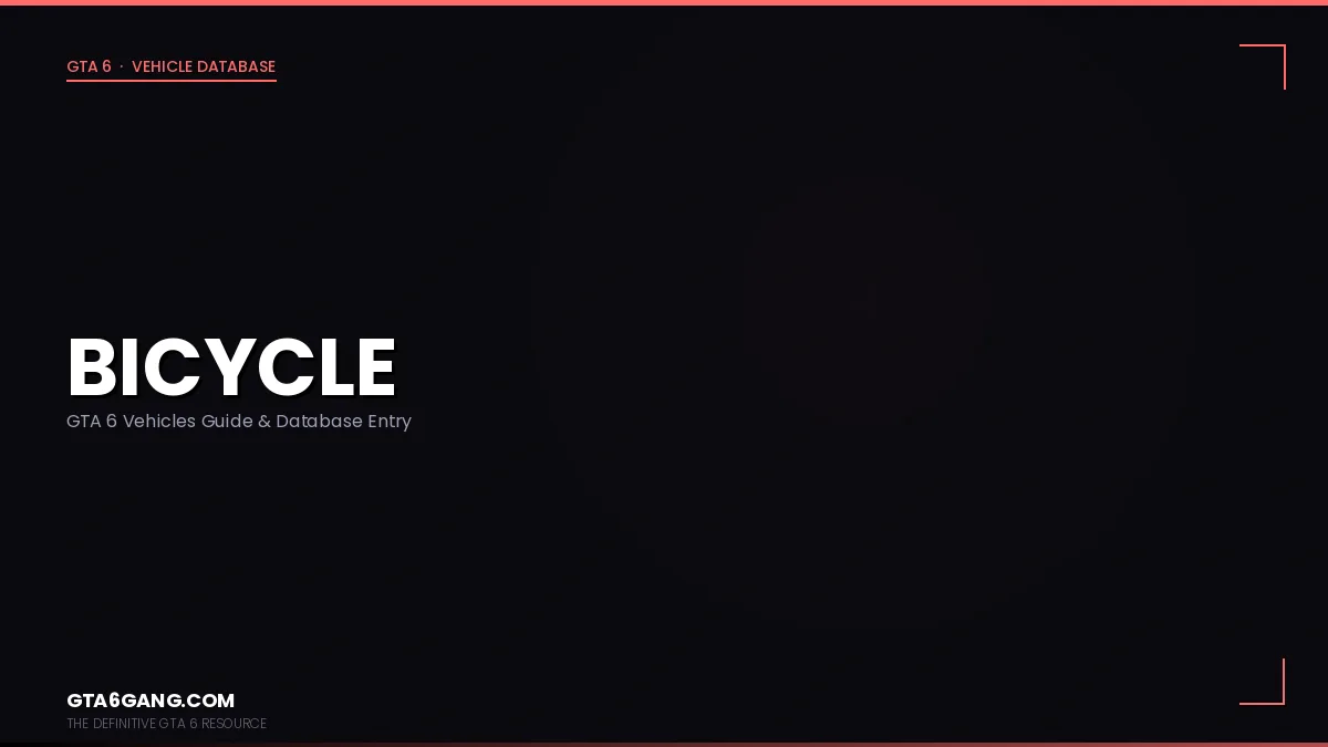The Bicycle in GTA 6 — a Mountain Bike / Road Bike / BMX-inspired vehicle in Vice City
