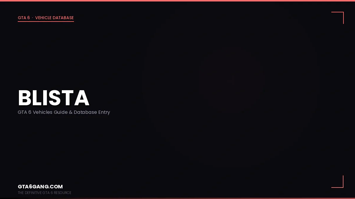 The Blista in GTA 6 — a Honda CR-Z / Civic (EG)-inspired vehicle in Vice City