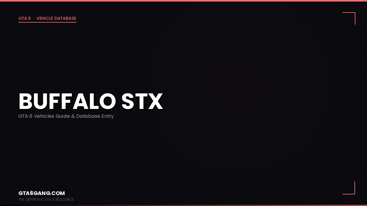 Buffalo STX in GTA 6 — Vehicles guide and database entry on GTA6Gang.com