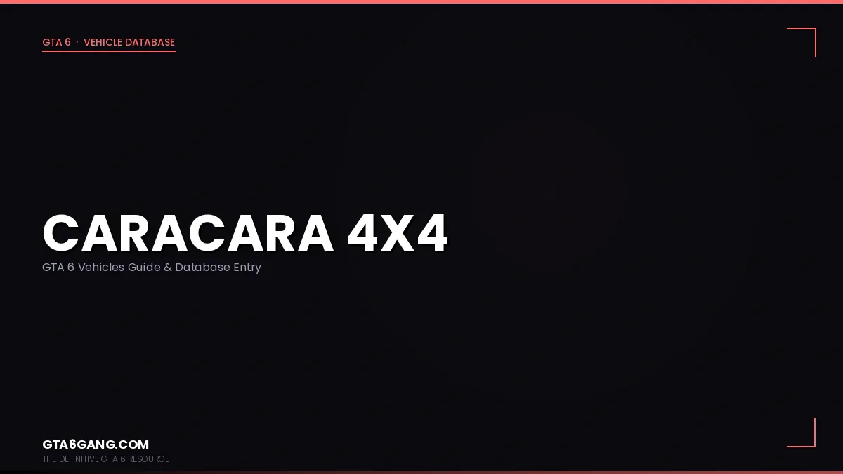 Caracara 4x4 in GTA 6 — Vehicles guide and database entry on GTA6Gang.com