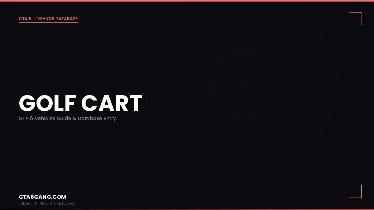 The Golf Cart in GTA 6 — a Club Car / E-Z-GO Golf Cart-inspired vehicle in Vice City