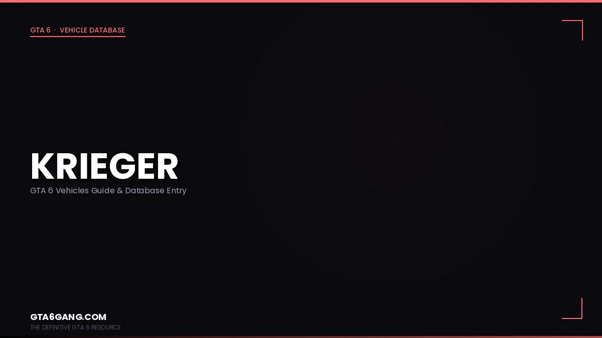 Krieger in GTA 6 — Vehicles guide and database entry on GTA6Gang.com