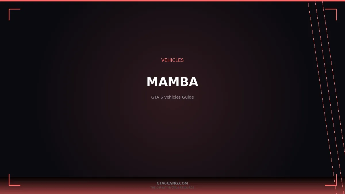 Mamba in GTA 6 — Vehicles guide and database entry on GTA6Gang.com