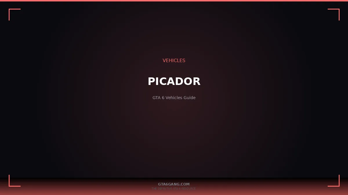 Picador in GTA 6 — Vehicles guide on GTA6Gang.com