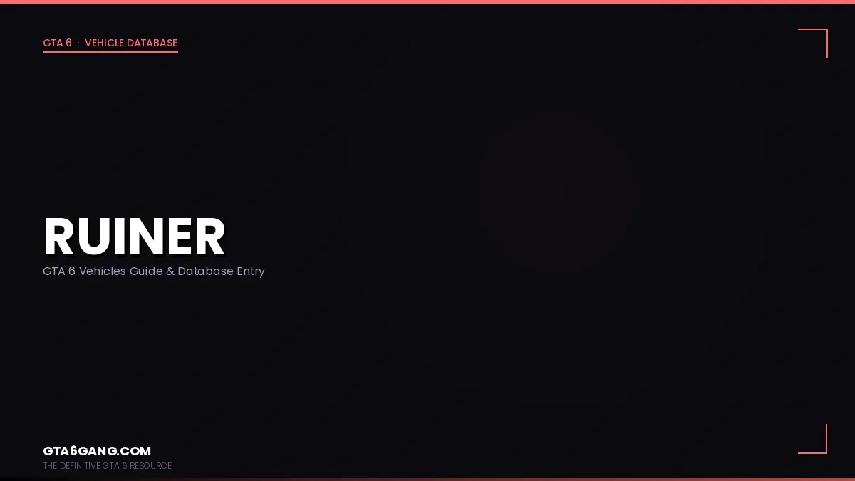 Ruiner in GTA 6 — Vehicles guide and database entry on GTA6Gang.com