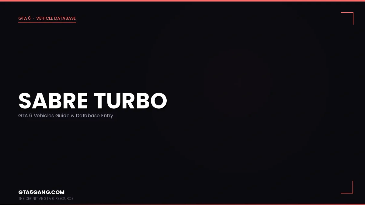 Sabre Turbo in GTA 6 — Vehicles guide and database entry on GTA6Gang.com