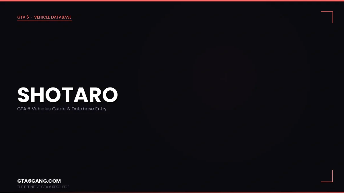 Shotaro in GTA 6 — Vehicles guide and database entry on GTA6Gang.com