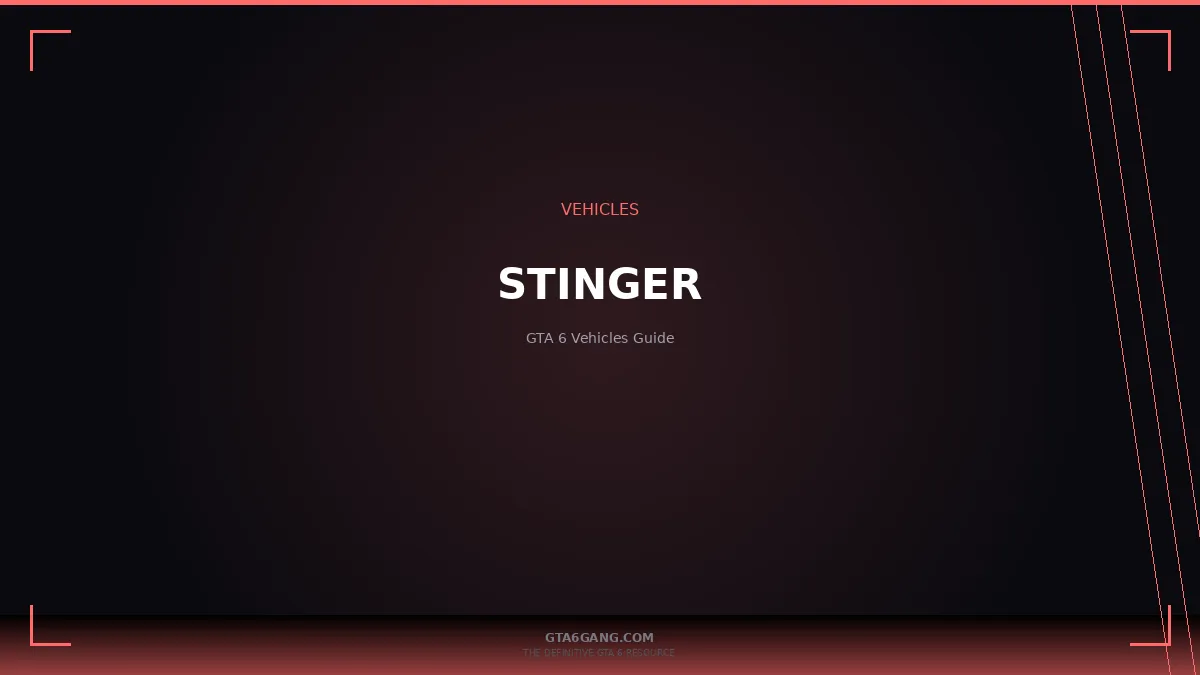 Stinger in GTA 6 — Vehicles guide and database entry on GTA6Gang.com