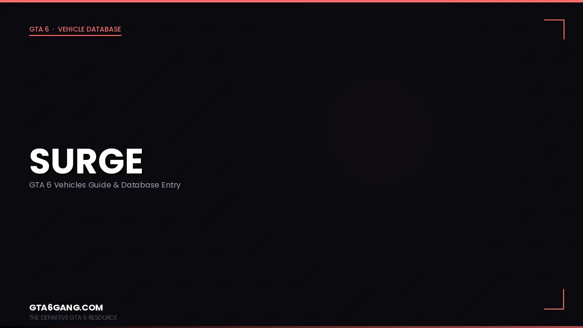 Surge in GTA 6 — Vehicles guide and database entry on GTA6Gang.com