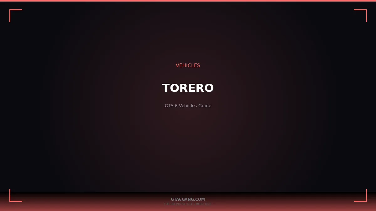 Torero in GTA 6 — Vehicles guide on GTA6Gang.com