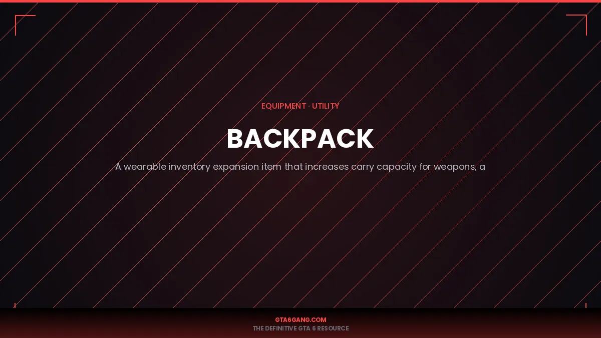 The Backpack in GTA 6