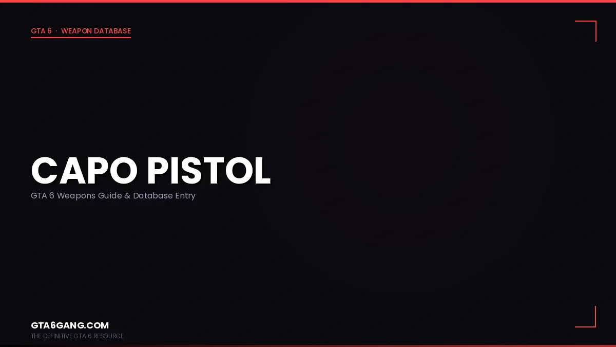 Capo Pistol weapon in GTA 6 on GTA6Gang.com