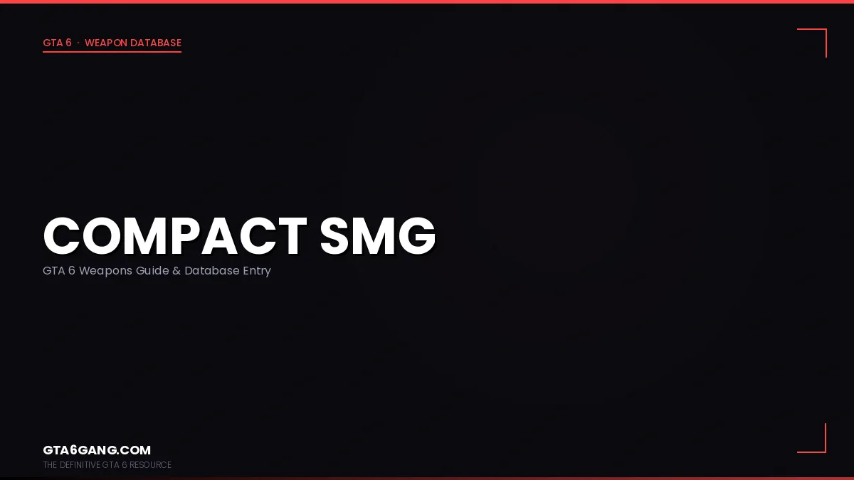 The Compact SMG weapon in GTA 6