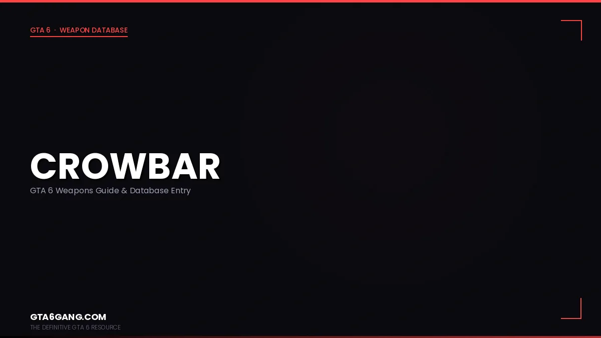 The Crowbar weapon in GTA 6