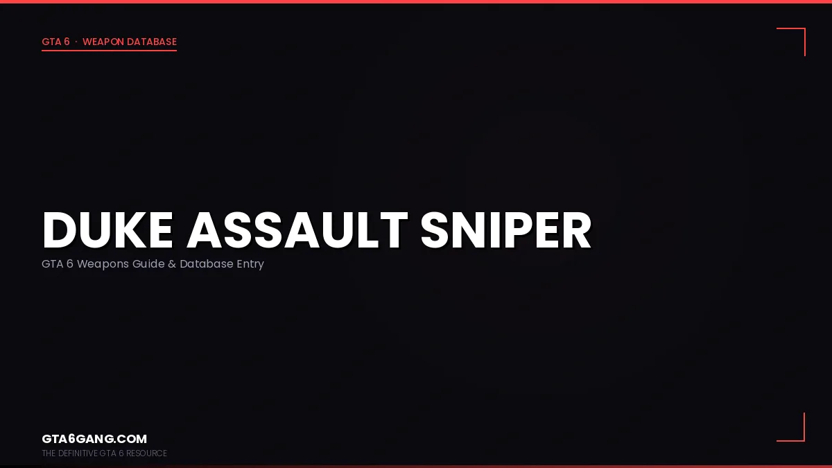 The Duke Assault Sniper weapon in GTA 6