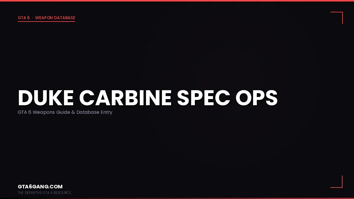 The Duke Carbine Spec Ops weapon in GTA 6