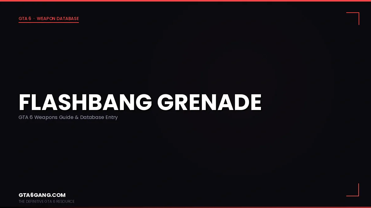 The Flashbang Grenade weapon in GTA 6