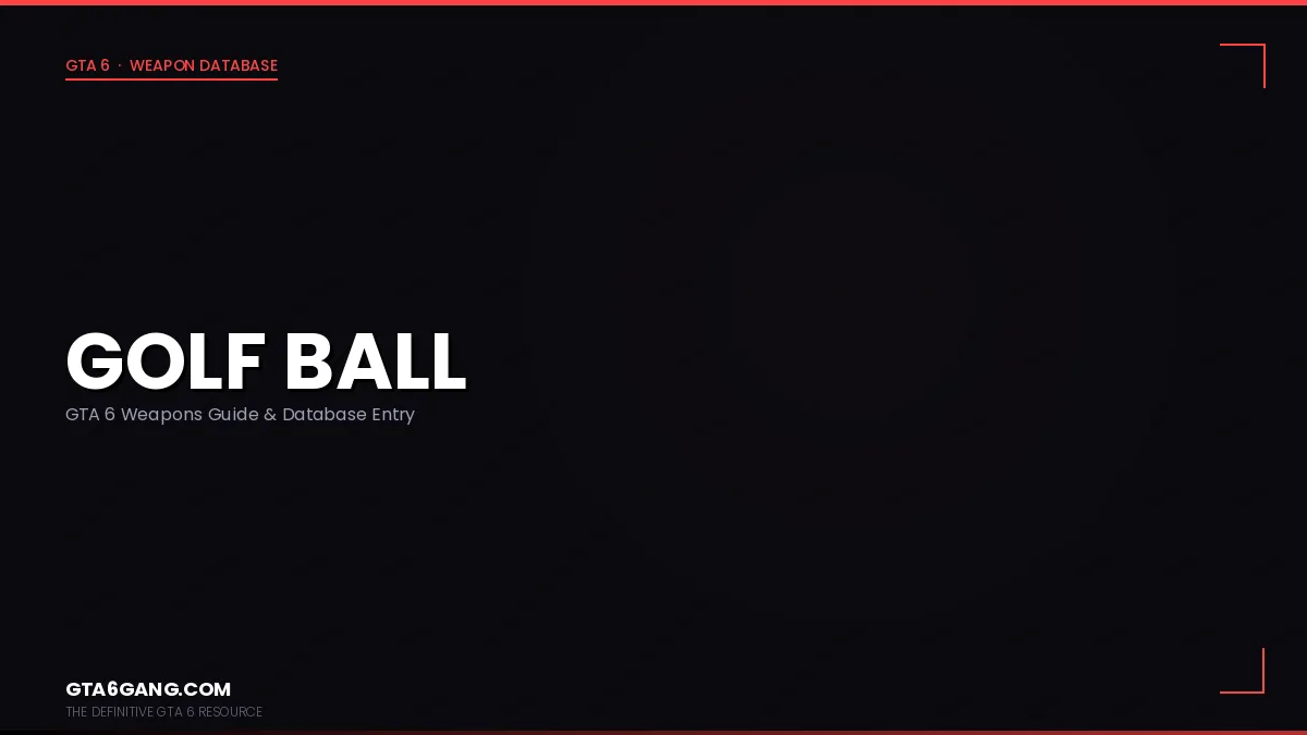 The Golf Ball weapon in GTA 6