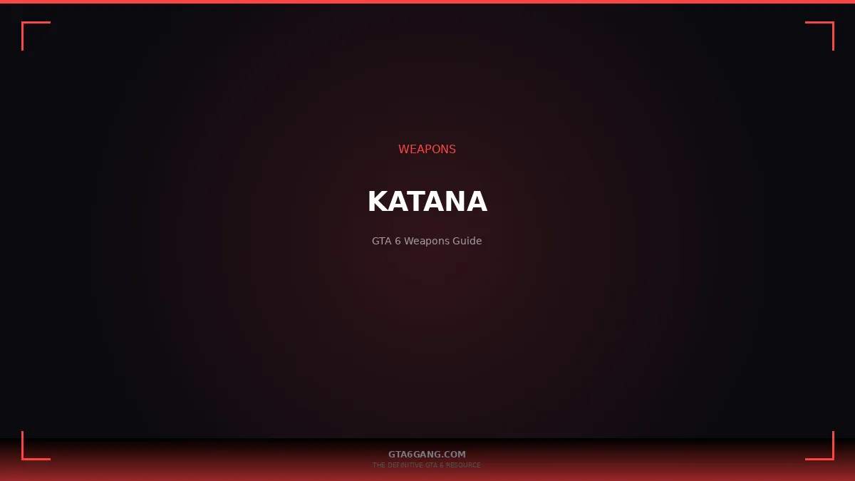 The Katana weapon in GTA 6