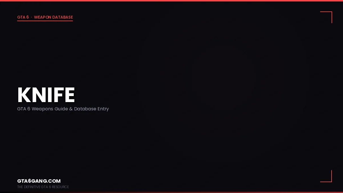 The Knife weapon in GTA 6