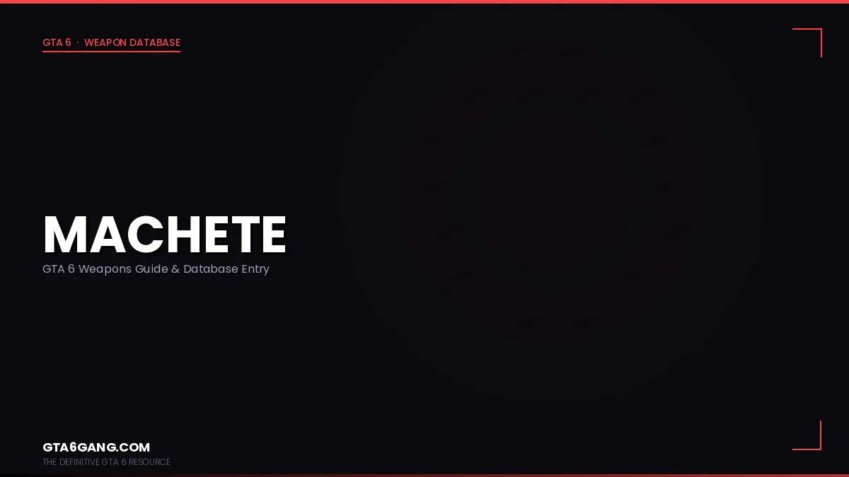 The Machete weapon in GTA 6