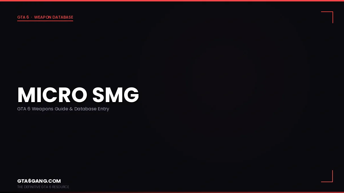 The Micro SMG weapon in GTA 6