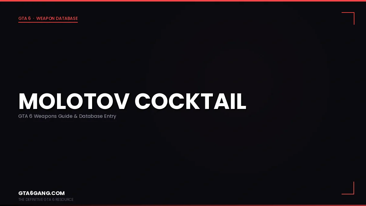 The Molotov Cocktail weapon in GTA 6