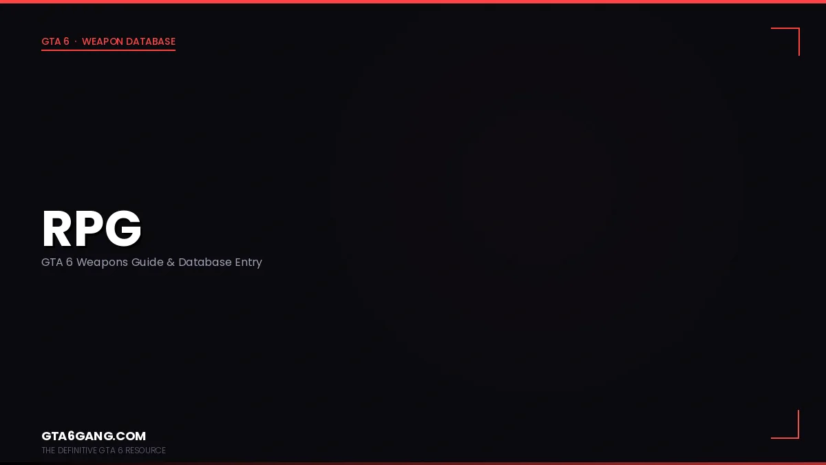 The RPG weapon in GTA 6